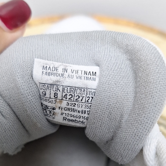 Reebok Men's Classic Leather Sneaker White Sz 9 - Picture 6 of 7